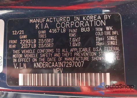 2022 Kia Seltos Ex из США, поврежденный, VIN KNDERCAA1N7297007